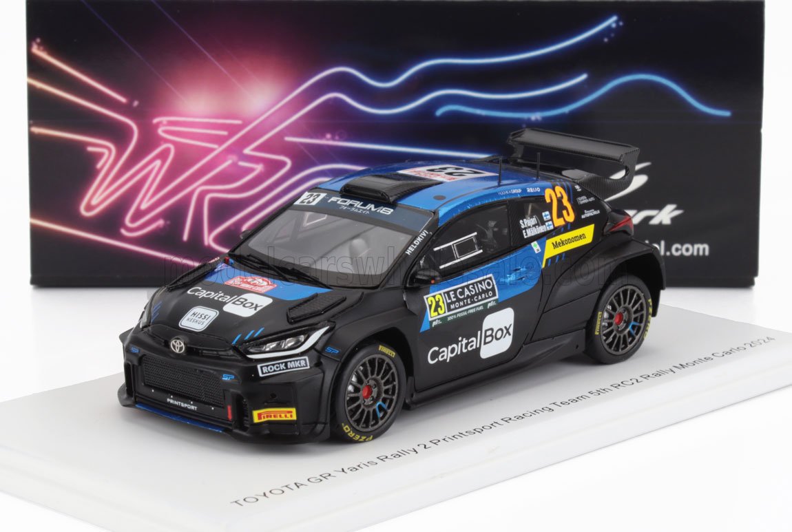 1:43 TOYOTA Yaris Gr Rally2 Team Printsport Racing №23 5th Rc2 Rally Montecarlo (2024) Sami Pajari - Enni Malkonen, Blue - S6861
