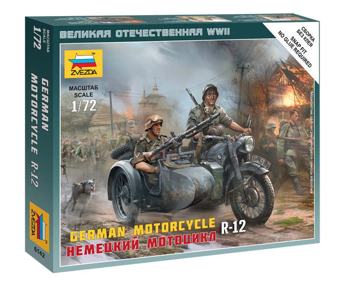 1:72 Сборная модель Немецкий мотоцикл R-12 - 6142