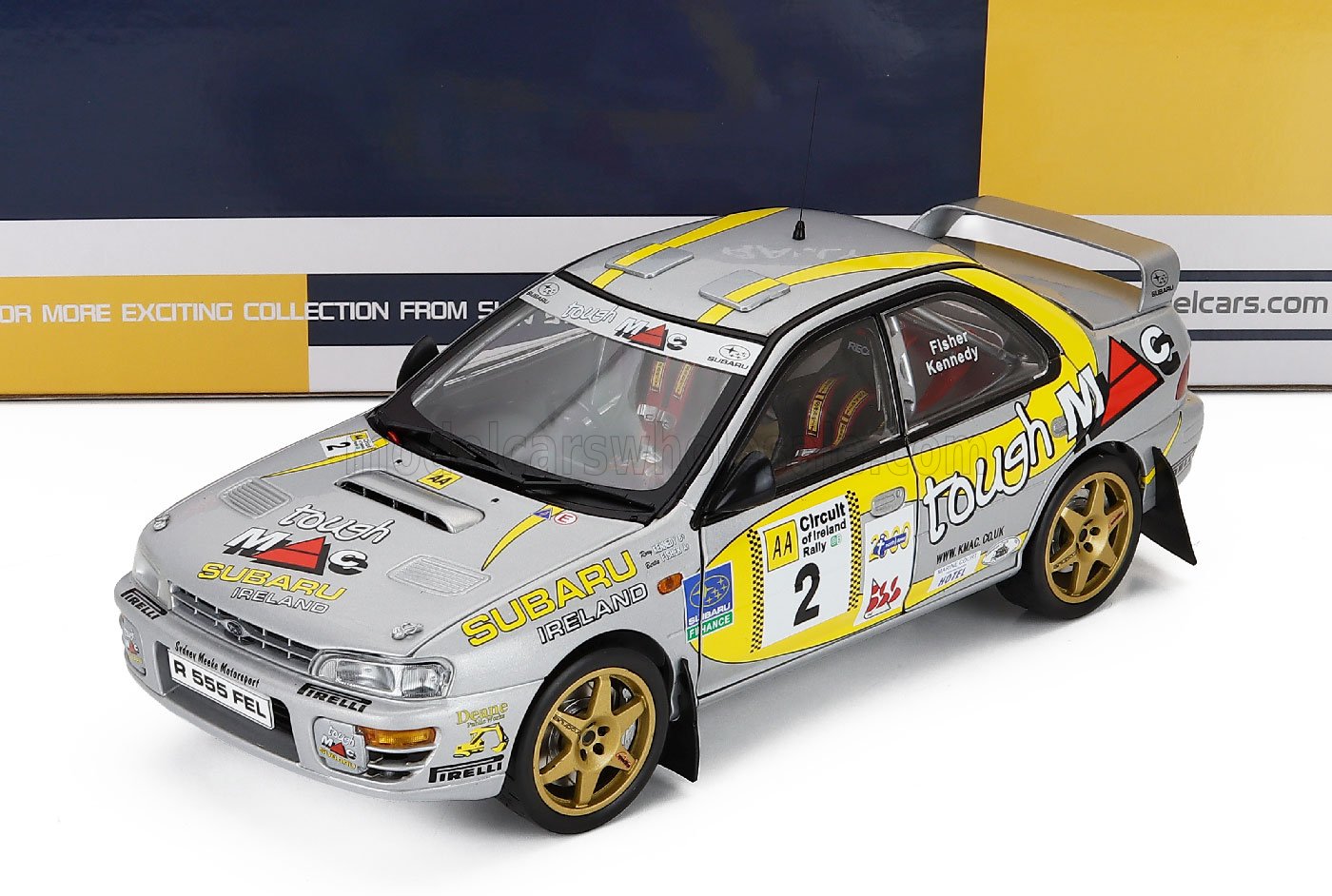 1:18 SUBARU Impreza Wrc99 555 №2 Winner Rally Aa Circuit Of Ireland (1999) Bertie Fisher - Rory Kennedy, Silver Yellow - 05601