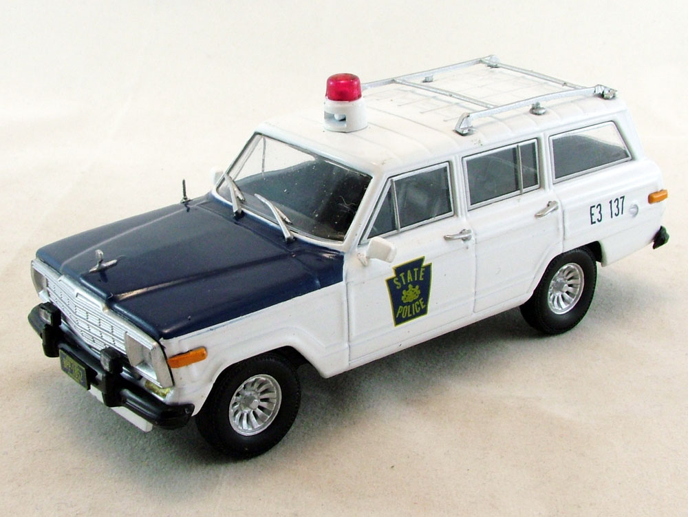 1:43 JEEP Wagoneer Полиция Пенсильвании, США, Полицейские Машины Мира 39, белый - PCW039