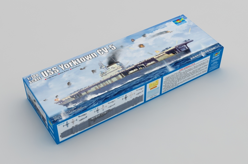 1:700 Сборная модель Американский авианосец CV-5 Yorktown - 06707