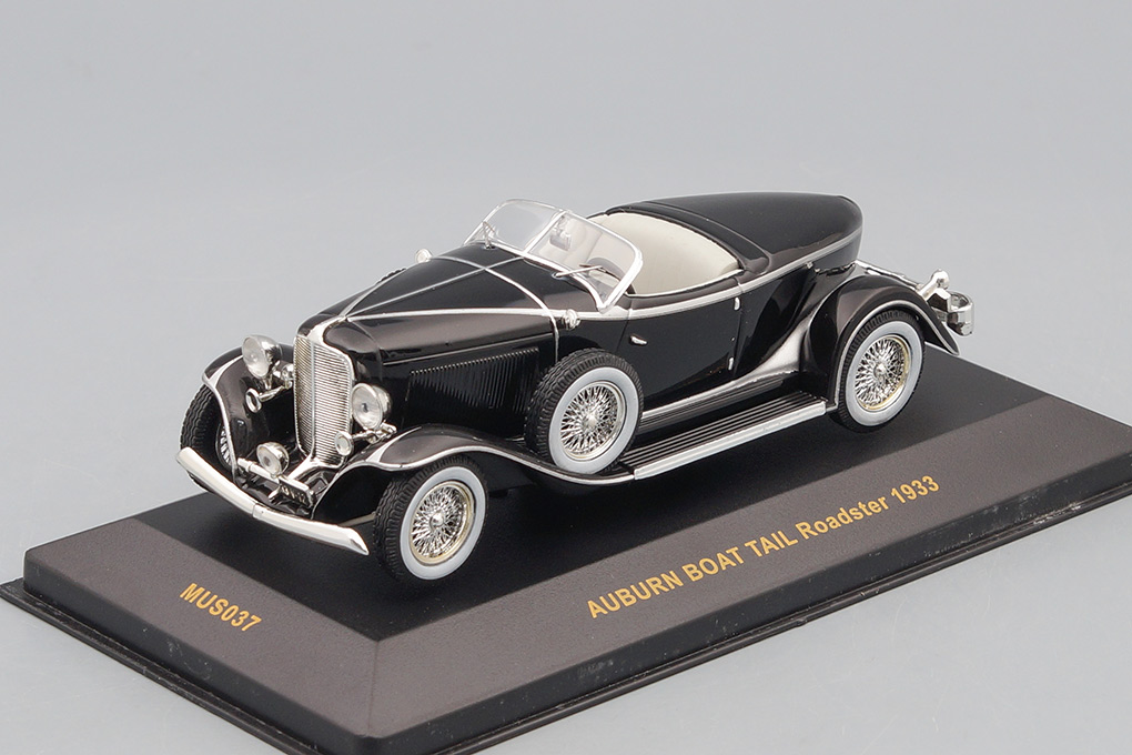 1:43 AUBURN Boat Tail Roadster (1933), black - MUS037