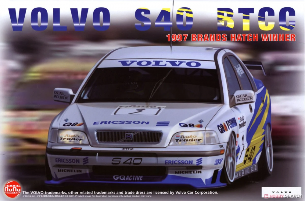 1:24 Сборная модель VOLVO S40 '97 BTCC Brands Hatch Winner - PN24034