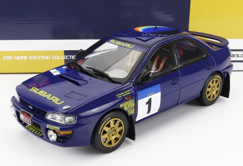 1:18 SUBARU Impreza 555 N1 Winner Rally Hong Kong Beijijng (1994) P.Bourne - T.Sircombe, Blue - 05525