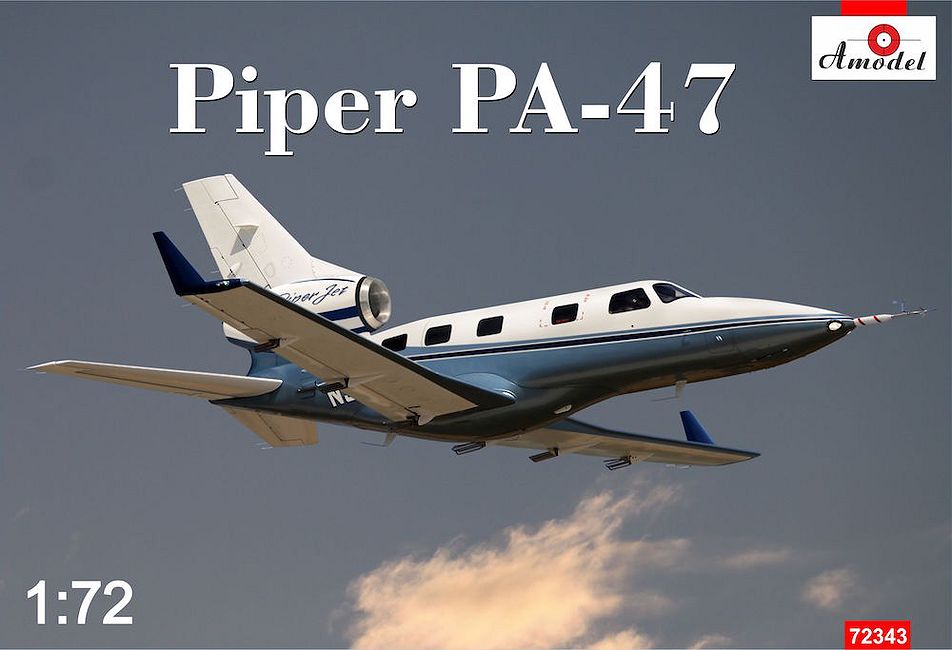 1:72 Сборная модель Американский пассажирский самолет Piper PA-47 PiperJet - 72343
