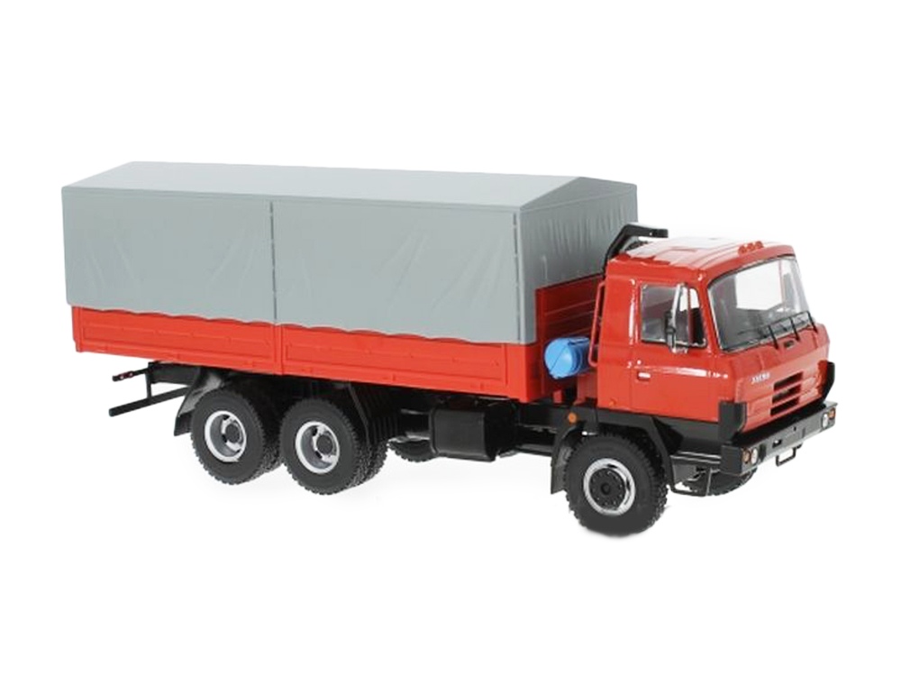 1:43 TATRA 815 V26.208 6х6 бортовой грузовик с тентом 1994 Red - 47063