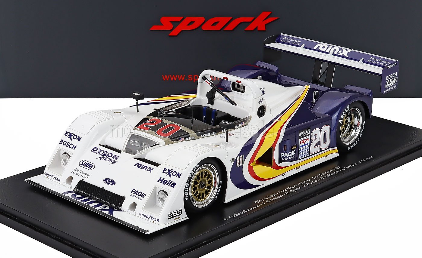 1:18 RILEY & SCOTT - MKIII FORD V8 TEAM №20 Winner 24h Daytona (1997) Elliot Forbes Robinson - John Schneider - Rob Dyson - John Paul jr. - Butch Leitzinger - Andy Wallace - James Weaver - 18DA97