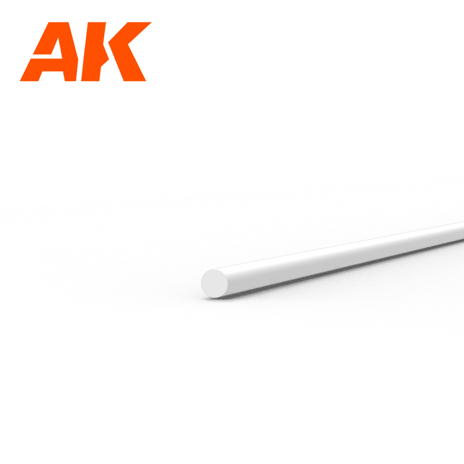 Rod 0.50 diameter x 350mm - STYRENE STRIP - AK6536