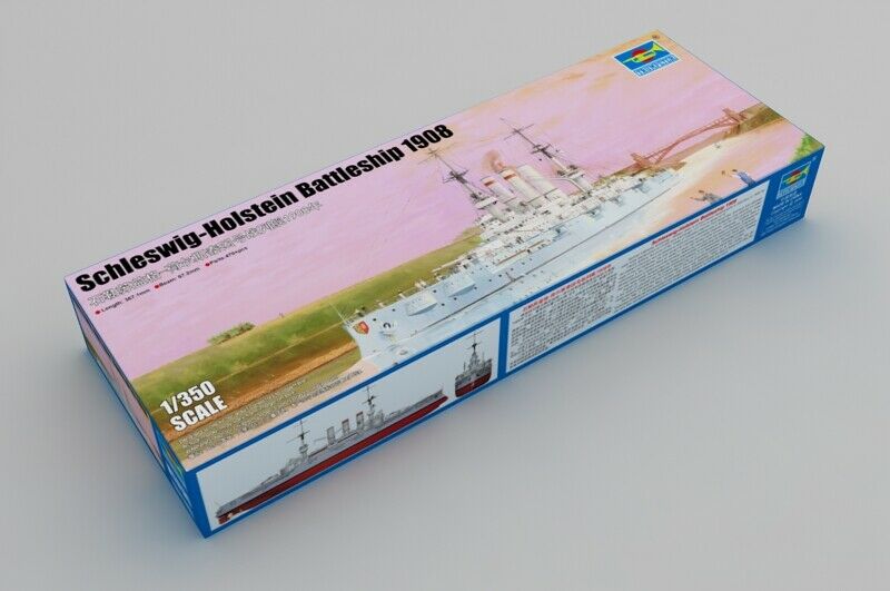 1:350 Сборная модель Корабль Schleswig – Holstein Battleship 1908 - 05355