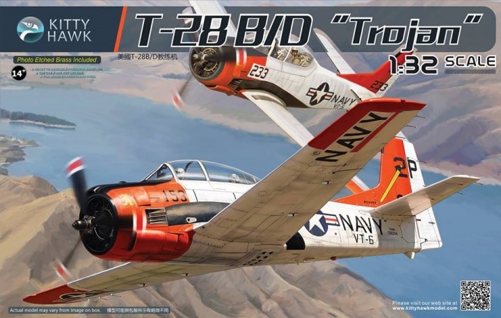 1:32 Сборная модель North American T-28B / D Trojan - KH32014