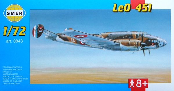 1:72 Сборная модель Самолёт  LeO 451 - 0843