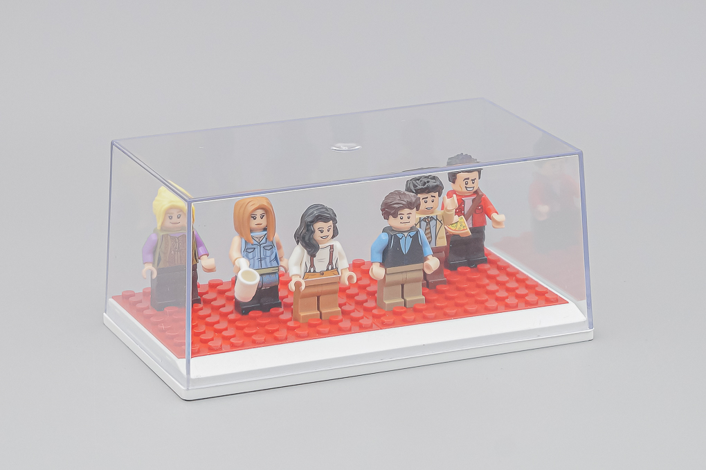 Бокс белый подиум + LEGO красный - SB014