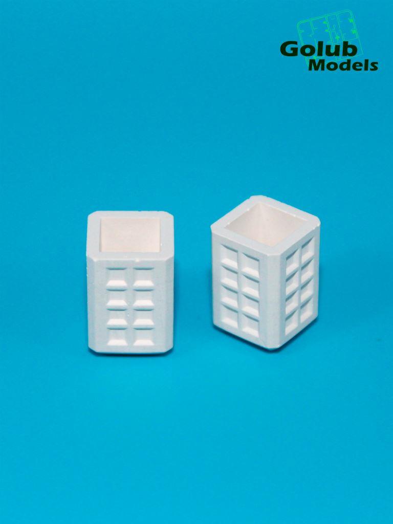 1:43 Бетонная урна №3 (комплект 2 шт) - 4730