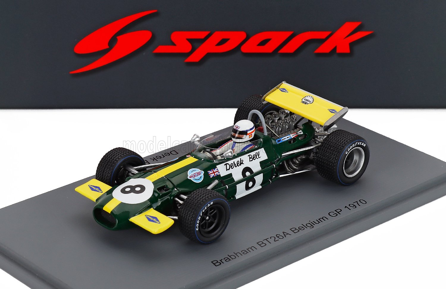 1:43 BRABHAM F1 Bt26a №8 Belgium Gp (1970) Derek Bell, Green Yellow - S8325