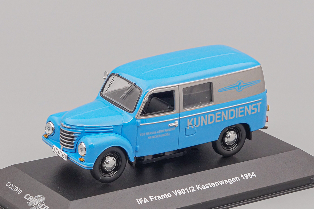 1:43 (Б/У) IFA Framo V901/2 Kastenwagen - Barkas Kundendienst 1954, blue - CCC069-X1
