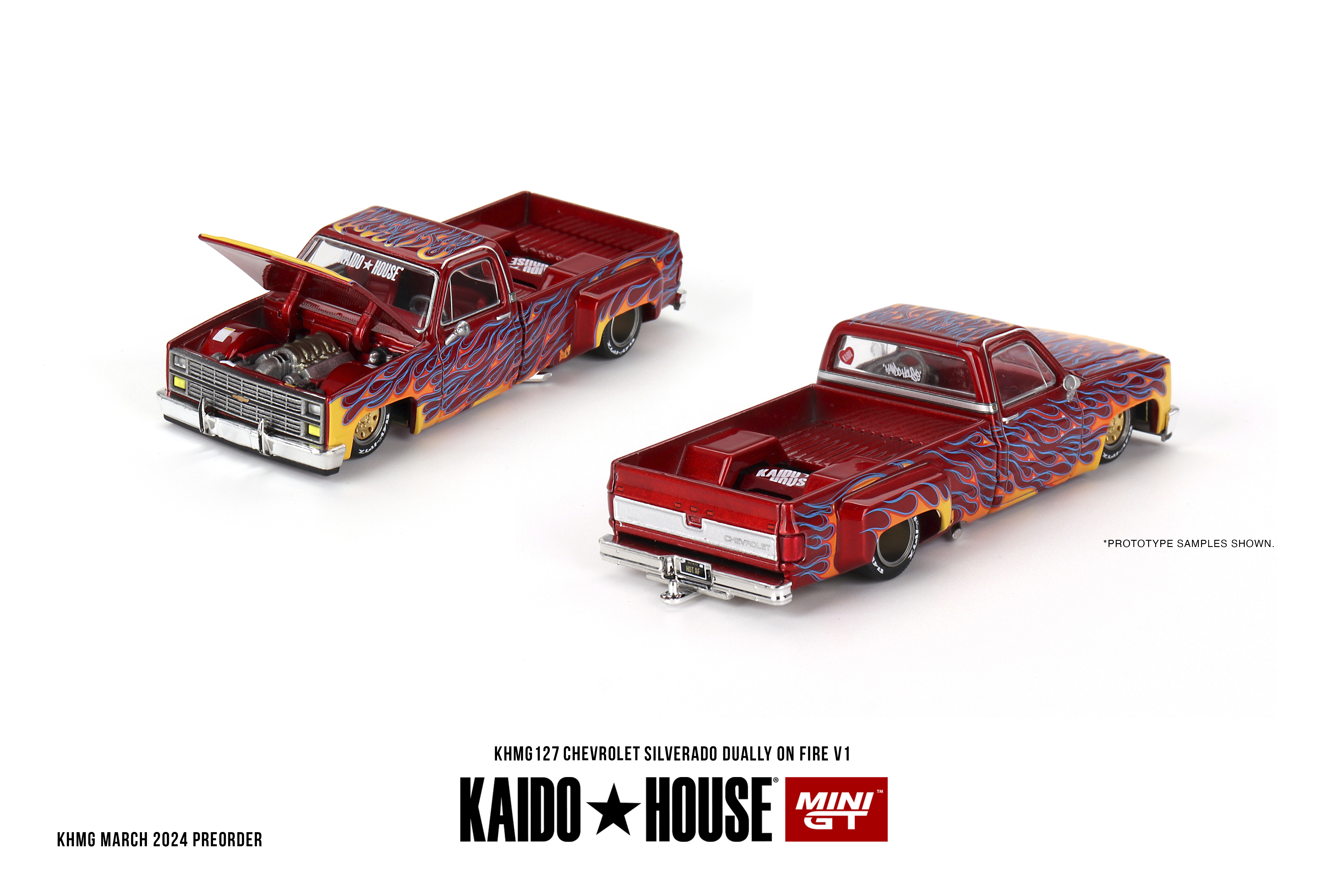 1:64 CHEVROLET Silverado Dually, onfire V1 - KHMG127