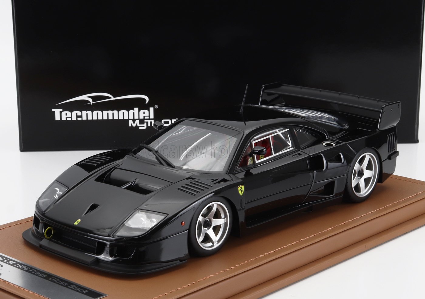 1:18 FERRARI F40 Lm Press Version (1996) - With 5 Spoke Silver Rims, Gloss Black - TM18-286P