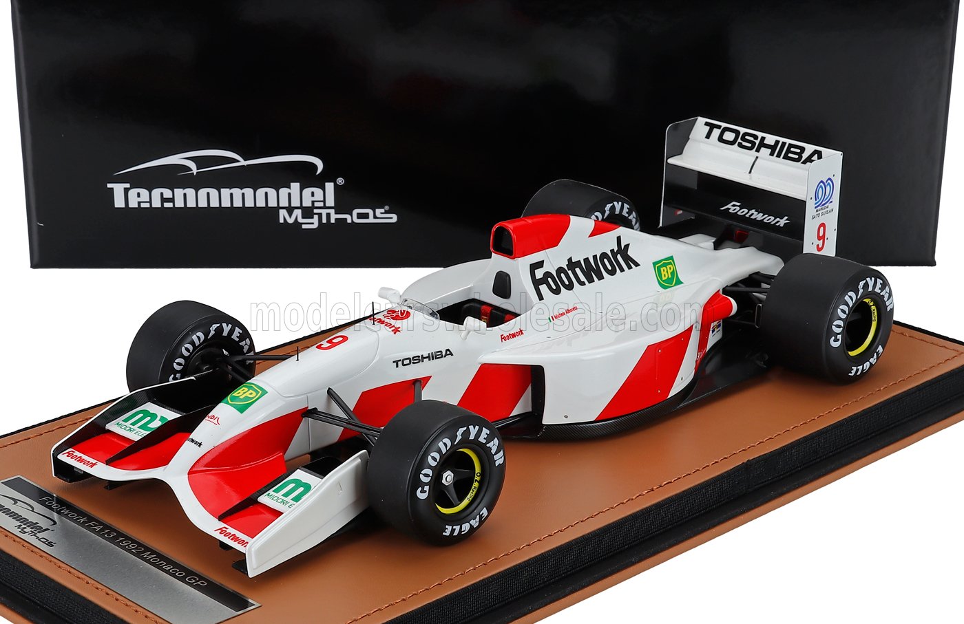 1:18 FOOTWORK F1 Fa13 Mugen Honda №9 Monaco Gp (1992) Michele Alboreto, White Red - TM18-375B
