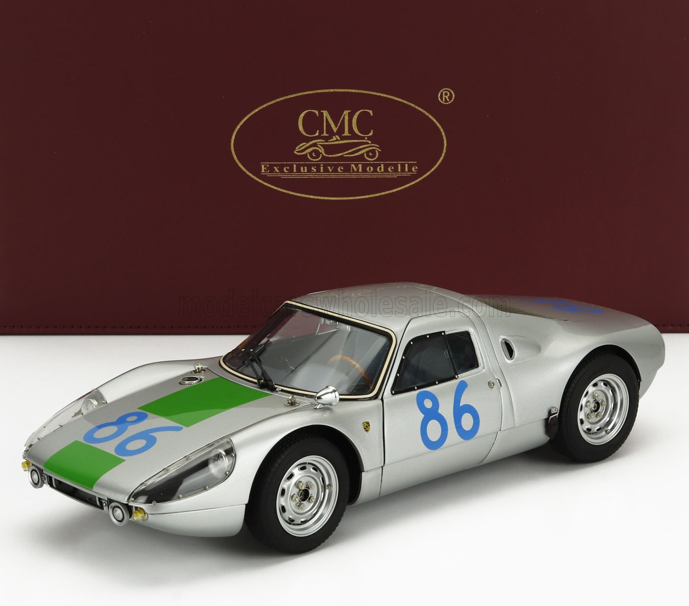 1:18 PORSCHE 904 Carrera Gts Ch.904-005 №86 Winner Targa Florio (1964) Colin Davis - Antonio Pucci, Silver - M-230
