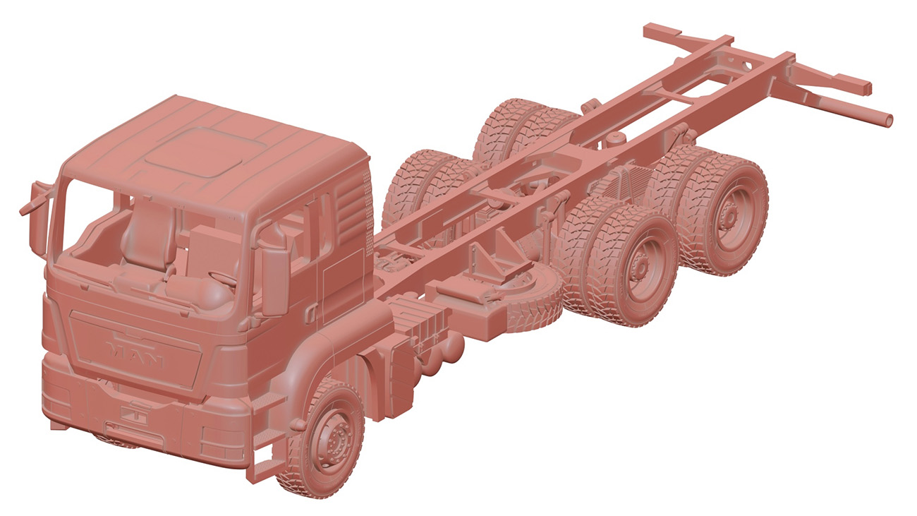 1:43 Сборная модель MAN TGS шасси для сортиментовоза 6х6 - am43031021