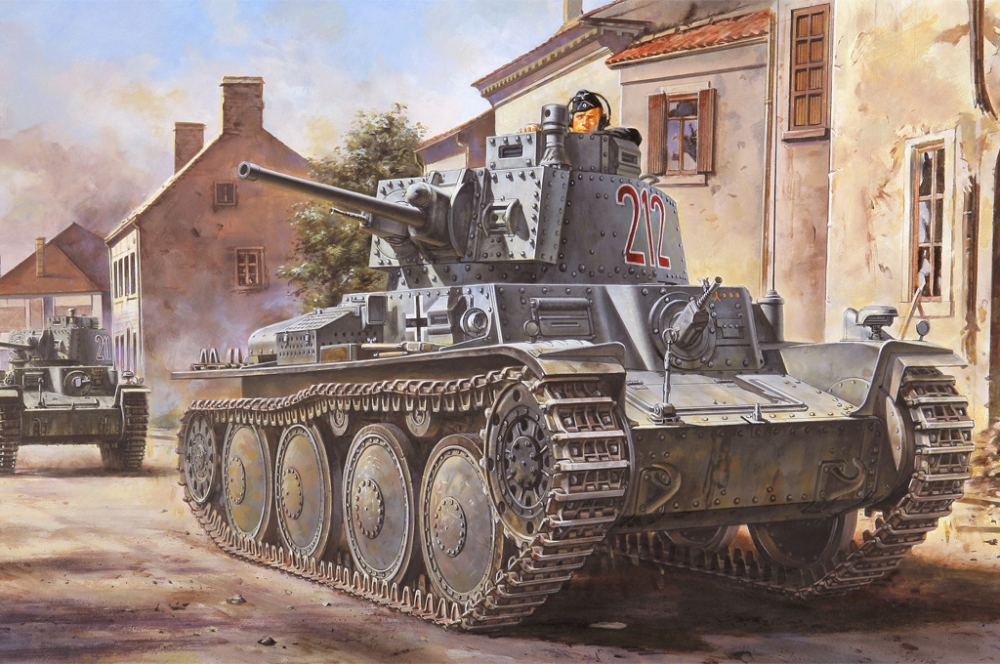 1:35 Сборная модель German Pz.Kpfw.38(t) Ausf. B w/. Full Interior - 80141