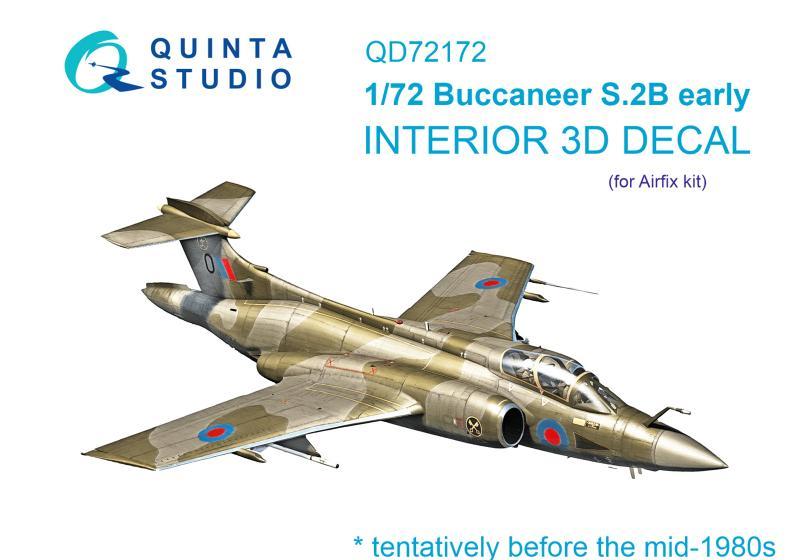 1:72 3D Декаль интерьера кабины Blackburn Buccanneer S.2B Early (Airfix) - QD72172