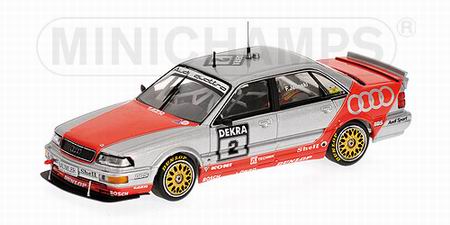 1:43 AUDI V8 #2 Team AZR F.Jelinski DTM (1992), silver / red - 400921402