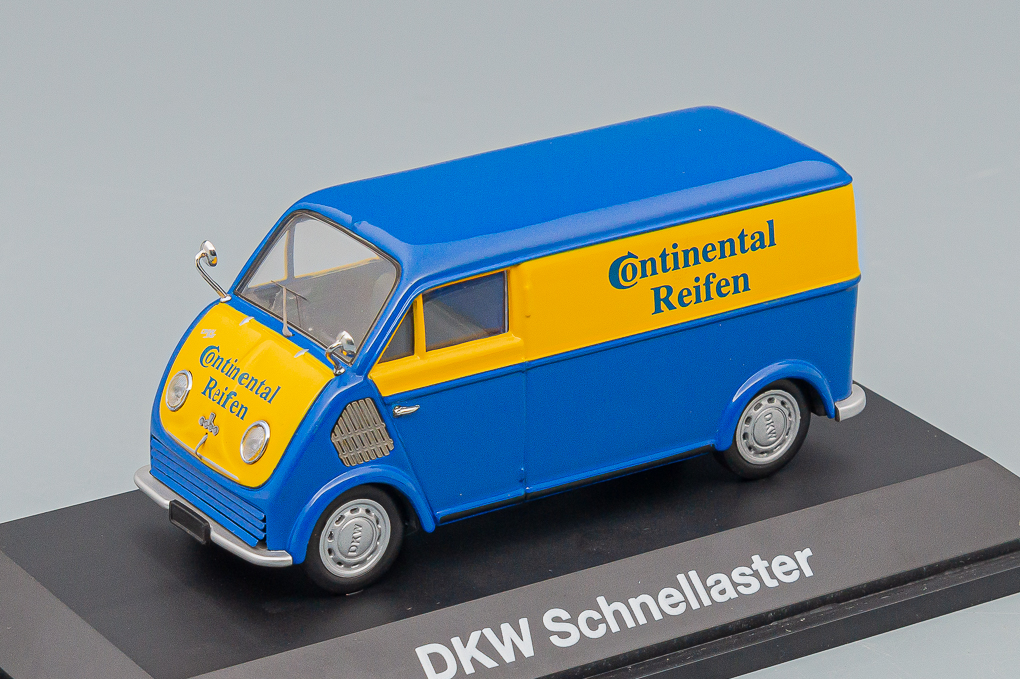 1:43 DKW Schnellaster Continental Tyres, blue / yellow - 02392-X1