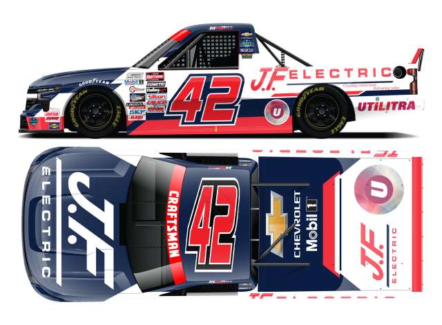 1:64 Chevrolet Silverado #42 Matt Mills * J.F. Electric â€œDay* blue/red/white 2025 - T422565JFDML