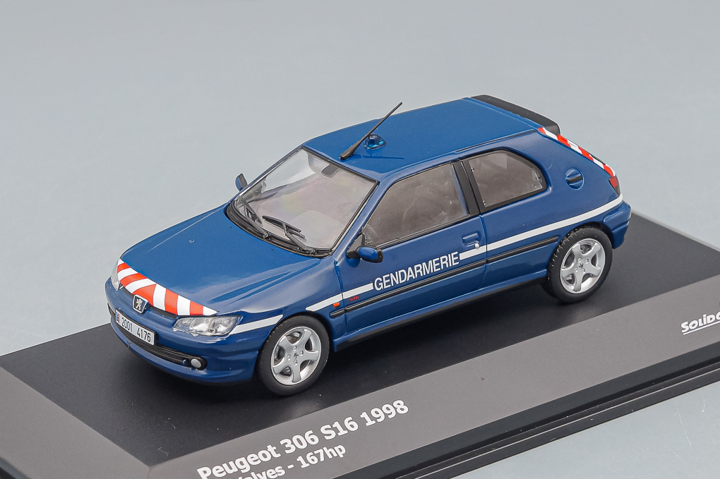 1:43 PEUGEOT 306 S16 Gendarmerie (1998), blue - S4311407