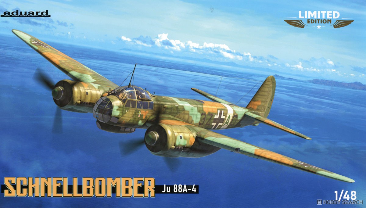 1:48 Сборная модель немецкий самолёт SCHNELLBOMBER Ju 88 A-4 - 11194