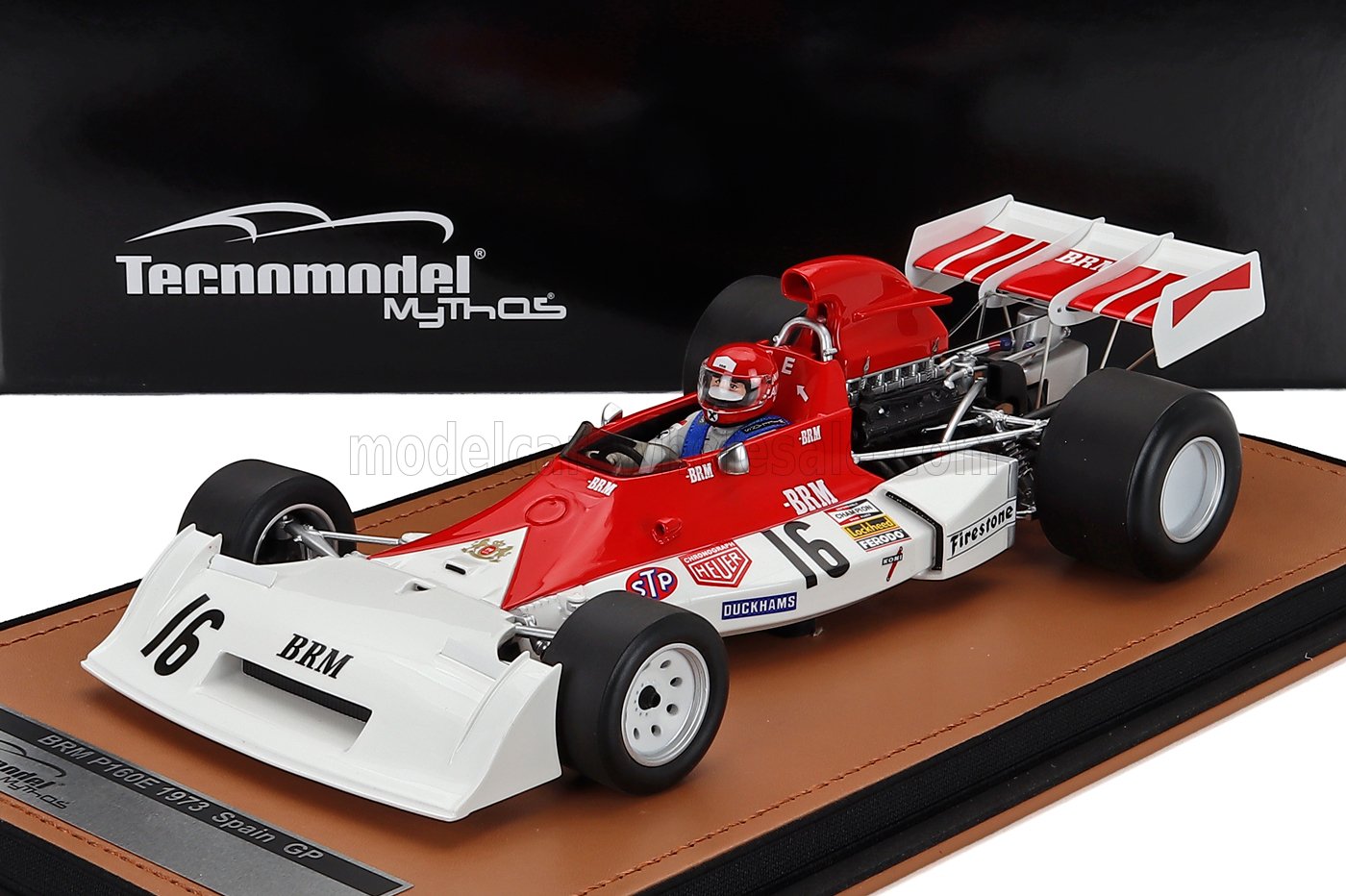 1:18 BRM F1 P160e №16 Spain Gp (with Pilot Figure) Niki Lauda (1973) , White Red - TMD18-420D