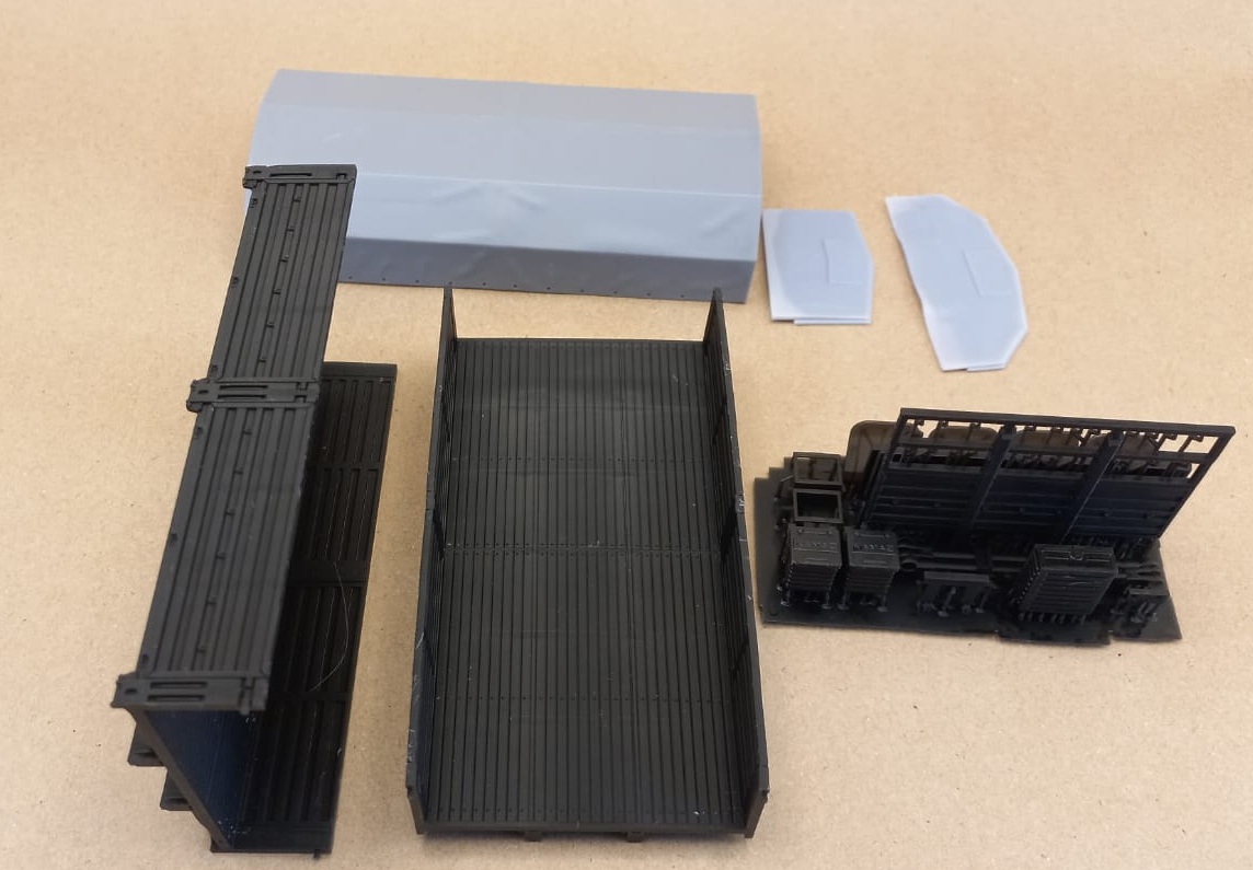 1:43 Набор для конверсии кузов Камский 5350 (борта 2200/2200) с тентом - КККK535000