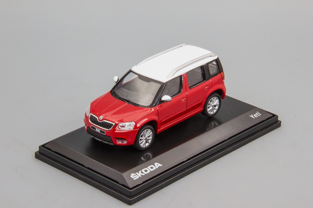 1:43 SKODA  Yeti FL (2013) - Červená Corrida Uni - 031B-w