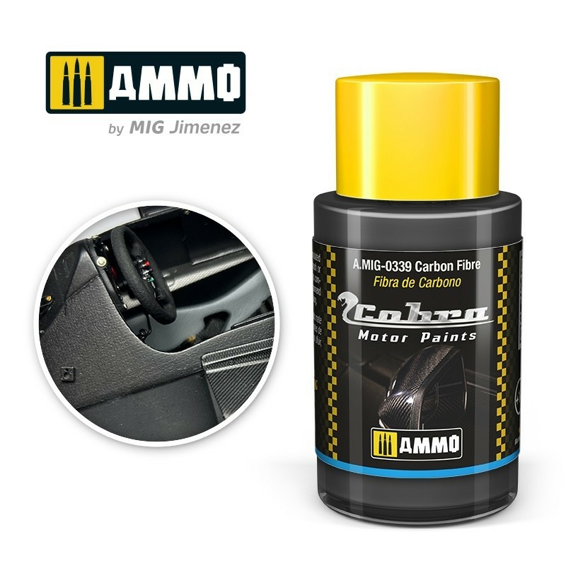 Краска акриловая Cobra Motor Углеродное волокно / Carbon Fibre, 30мл - AMIG0339