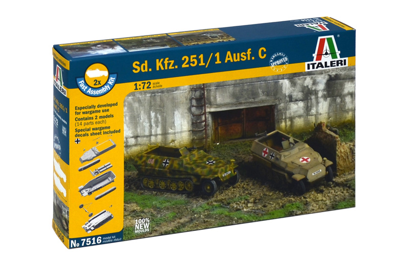 1:72 Сборная модель немецкий БТР Sd.Kfz.251/1 Ausf.C - 7516