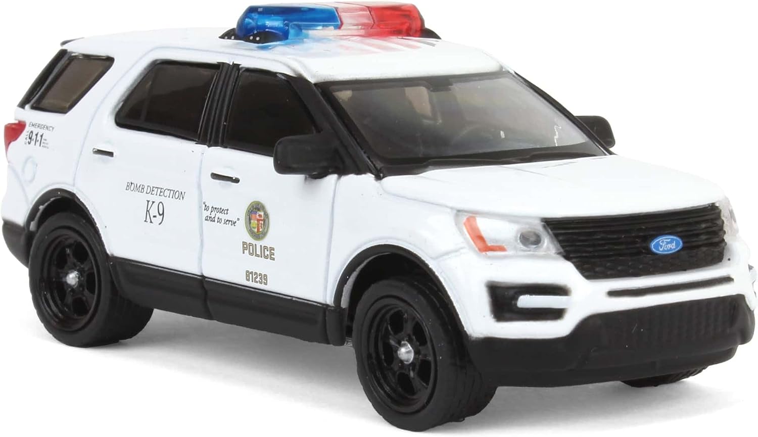 1:64 FORD Police Interceptor Utility, Los Angeles Police Department (LAPD) Bomb Detection K-9 Section (2017), white - 30518