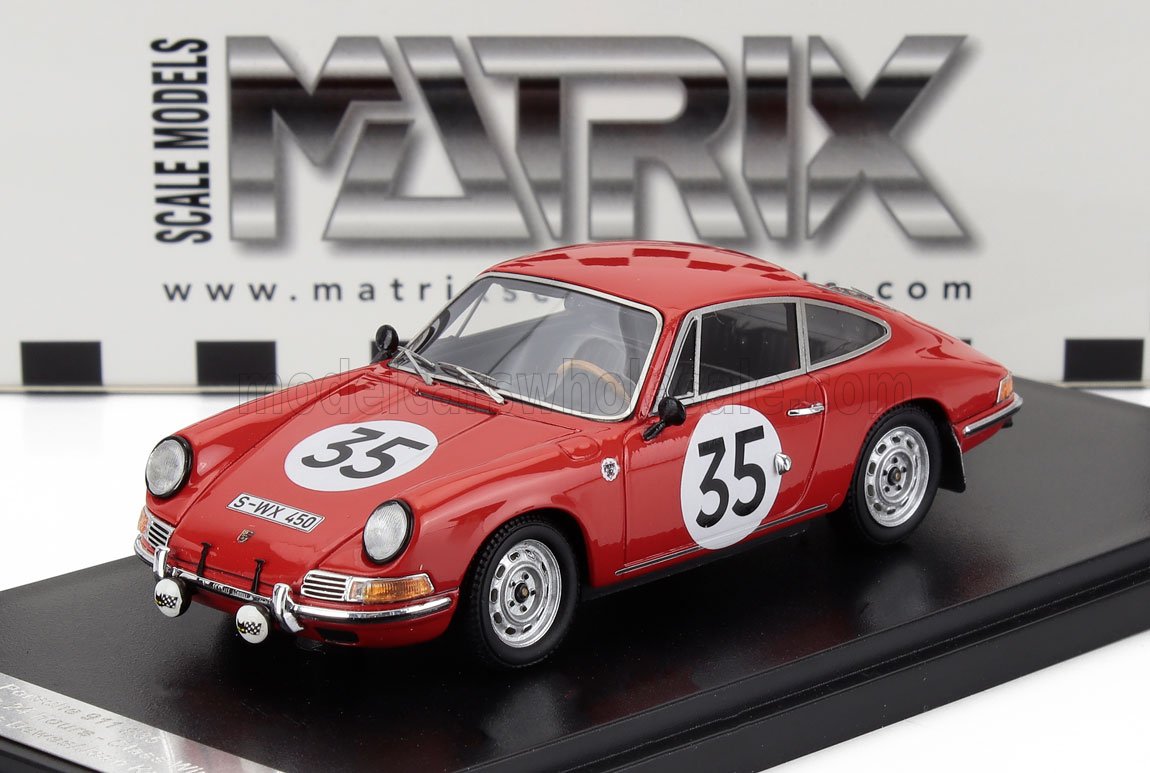 1:43 PORSCHE 911s Coupe Team J.Franc №35 24h Le Mans (1966) Jean Kerguen - Jacques Dewes, Red - MXR41607-011