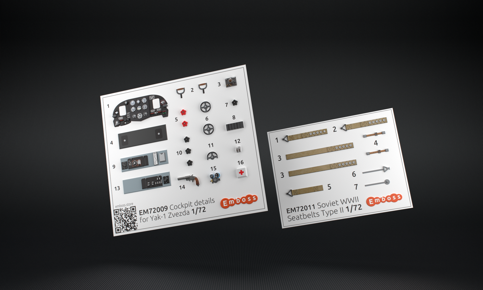1:72 3D декаль Кабина и ремни для модели Звезда 7327 - EM72009