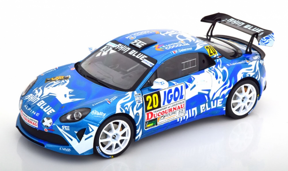 1:18 RENAULT A110 Alpine (night Version) N20 Rally Du Var (2021) F.Delecour - J.r.Guigonnet, White Blue - 1801623