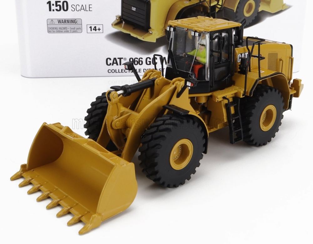 1:50 CATERPILLAR Cat966gc Ruspa Gommata - Scraper Tractor Wheel Loader, Yellow Black - 85682