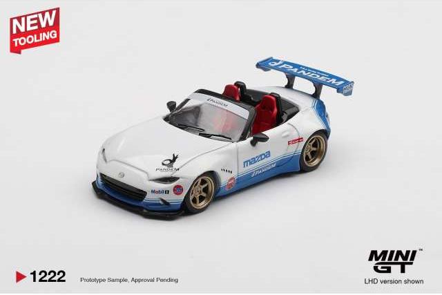 1:64 MAZDA MX-5 (ND) Miata Pandem IMSA LHD (2025), white/blue - MGT01222-L