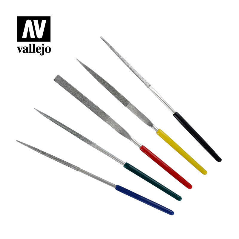 Набор из 5 алмазных мини напильников / Set of 5 Mini Diamond Files - T03004