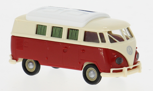 1:87 VOLKSWAGEN T1b Camper 1960, hellbeige/rot - BRE31636