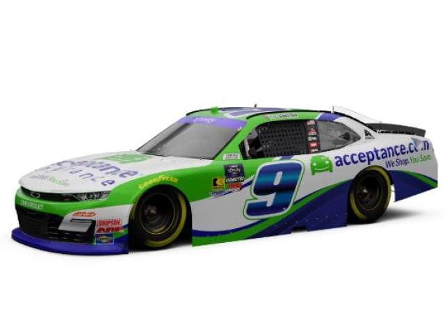 1:64 Chevrolet #9 Ross Chastain *Acceptance Insurance*, white/green/blue 2025 - NX92565ACARZ