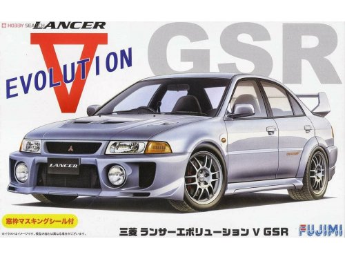 1:24 Сборная модель MITSUBISHI Lancer Evolution V GSR 1998 (с маскоровочным скотчем для окон) - 39190