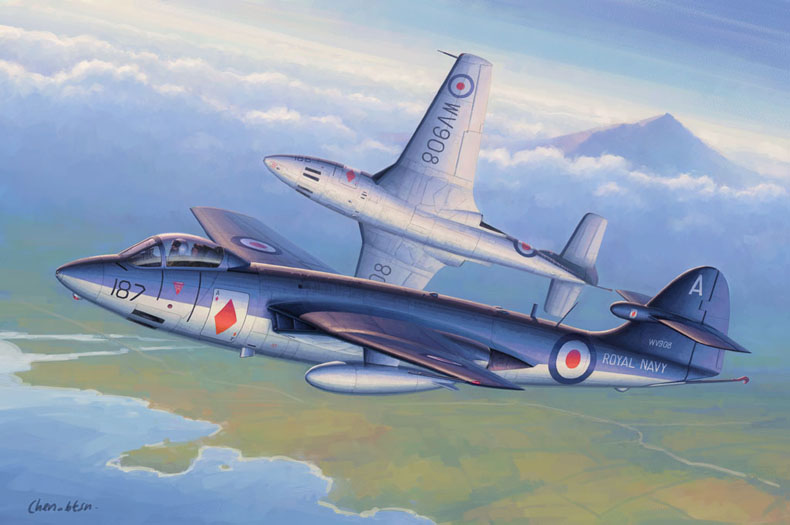 1:72 Сборная модель Самолет Seahawk FGA.6 - 87251