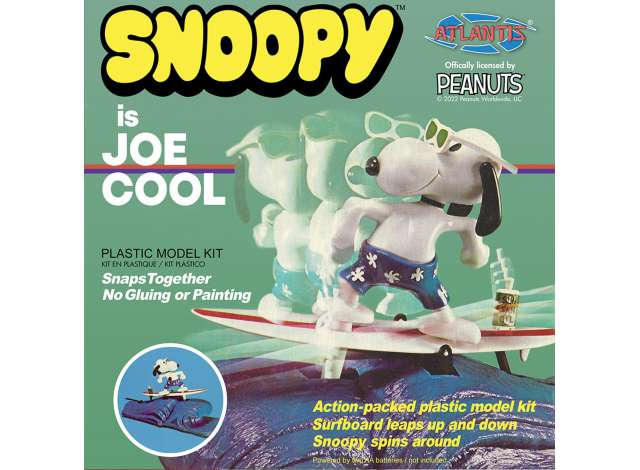 Сборная модель Snoopy Joe Cool Surfing, Snap Tite Easy modelkit - AMCM7502