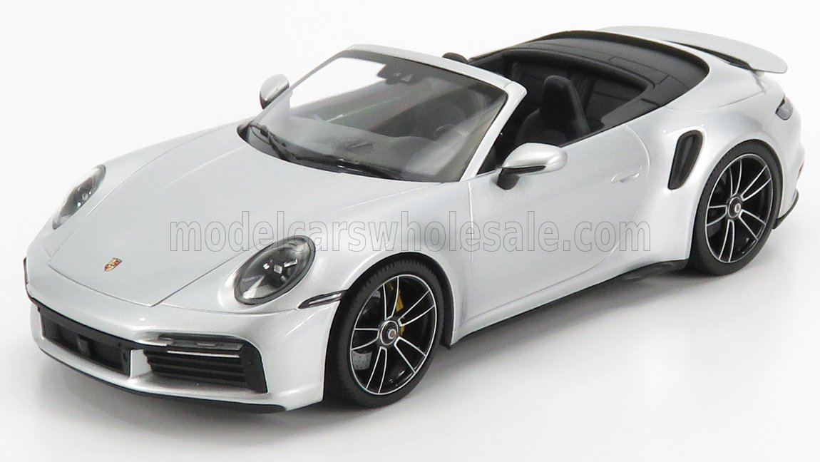 1:18 PORSCHE 911 992 Turbo S Cabriolet Open (2020), silver - 155069082