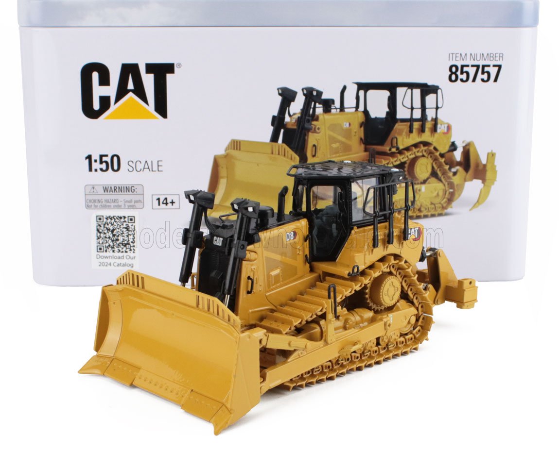 1:50 CATERPILLAR Catd8 Ruspa Cingolata - Dozer Scraper Track Type Tractor, Yellow Black - 85757